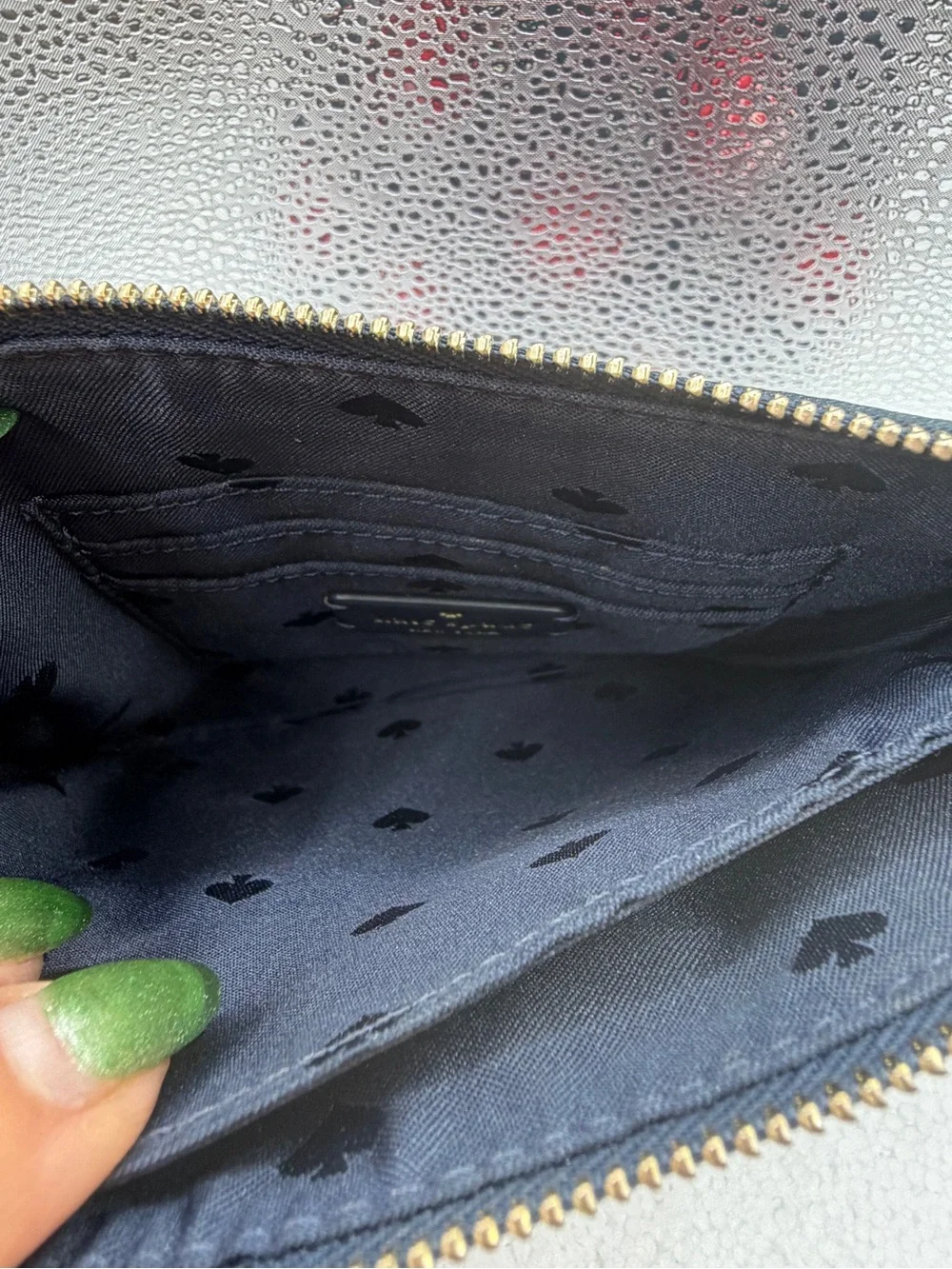 Kate Spade Black Floral Wristlet LIKE NEW